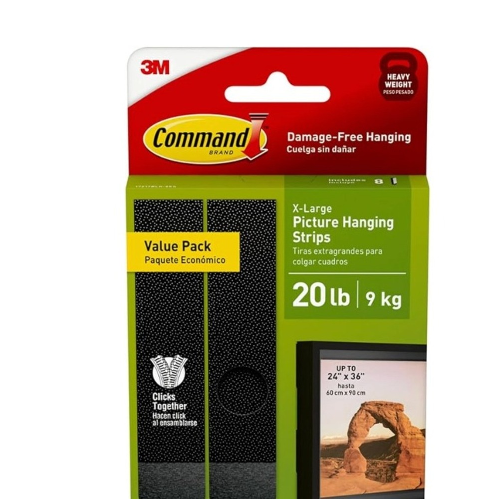 Command Picture Hanging Strips, XLarge, Holds 20 lbs, Damage Free, 12 Pairs